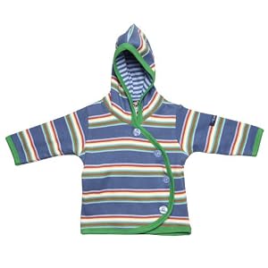 Little Shrimp Multi coloured Organic Cotton Striped Long sleeve Hoodie Top - 18 Months