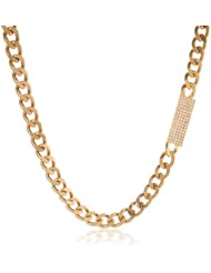 Isaac Mizrahi "Chain Gang" Long Pave Identification Necklace, 32"