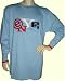 Enyce Multi Stitch Tee Shirt Blue Long Sleeve (FREE Priority Mail Shipping) Image