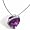 Goldmaid Damen-Collier Herz 925 Sterlingsilber Zirkonia amethystfarben 45 cm Fa C836S