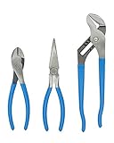 Channellock GS-4 Plier Set with Tongue and Groove, Diagonal, and Long Nose Pliers, 3-Piece [並行輸入品]