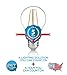 Hyperikon A19 LED Vintage Filament Bulb, Dimmable, 5W (40W Equivalent), 520 lumen, 3000K (Soft White Glow), Omnidirectional, E26 Base, IC Driver, CRI 80+, 120v, UL-Listed - (Pack of 6)