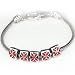 Pugster Set Of 5 Triangle Red Windmill Beads Fits Pandora Charms (not Include Bracelet)