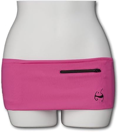 Hip Appeal Women's Fanny Pack (L, Neon Pink Black Zipper)