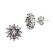 Sterling Silver Amethyst Flower and Diamond-Accent title=
