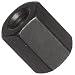 Carbon Steel Coupling Nut, Black Oxide Finish, 1/4"-20 Threads, Made in US (Pack of 5)
