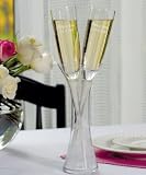 Wedding Toasting Flutes in a Vase