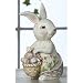 4 Woodland Inspirations Easter Bunny Holding A Basket Wicker-Style Figures