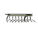 Peter Pepper Light Grey Coat Rack with 8 Coat Hooks and Shelf PDQ-2103-Light Grey-Blue