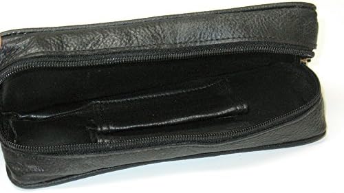 Heavy Duty Black 2 Tobacco Pipe Case w Pouch and Handle