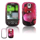 Clear Red Hearts Hard Protector Case Cover For Samsung Flight SGH-A797