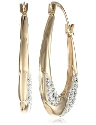 10K Two-Tone Gold Stampato Hoop Earrings