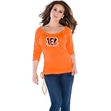 Touch by Alyssa Milano Cincinnati Bengals Women's 3/4 Sleeve Team Organic Top XX Large