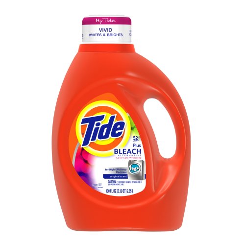 Tide Vivid White + Bright He Original Scent Liquid Laundry Detergent 52 Loads 100 Fl Oz (Pack of 4)