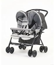 Graco DuoSport Twin Pushchair - Milano (Grey with stripes)