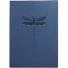 Embossed Dragonfly Leather Blank Journal Diary - Ruled by  Waiting For An Author