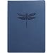 Embossed Dragonfly Leather Blank Journal Diary - Ruled