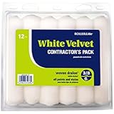 Quali-Tech 6WV038-12 6-Inch Roller Lite White Velvet 3/8-Inch Nap Contractor Pack Mini Rollers