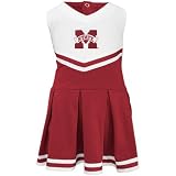 Mississippi State Bulldogs Infant Girls Maroon Cheer Dress with Bloomers
