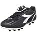 Diadora Women's Scudetto LT MD PU Soccer Cleat,Black/White,7  M US