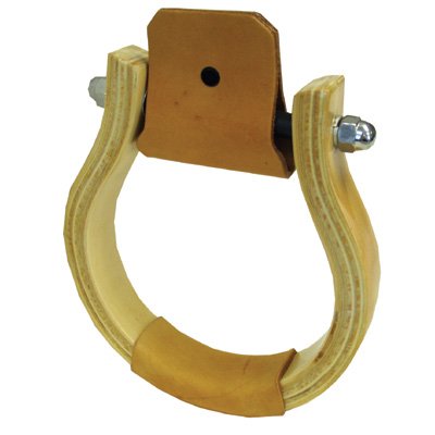Wooden Western Oxbow Stirrups with Leather Tread