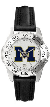 Michigan Wolverines- (University of) Ladies Leather Sports Watch