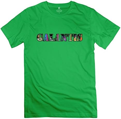 Men's Galantis Musical Cat Logo Short Sleeve Tshirts Size M ForestGreen