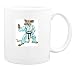 Mug with belt, karate, rat, black
