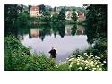 Man Fishing in Lake in In Oliwa, Gdansk, Poland, Lakes & Ponds Photographic Poster Print by Rick Gerharter, 24x18
