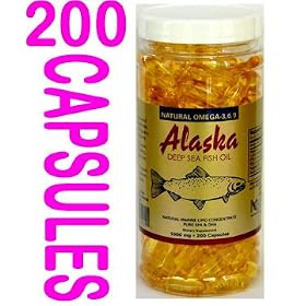 Omega 3,6,9 Alaska Deep Sea Fish Oil 1000mg 200 Softgels by NCB