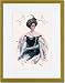 Gold Framed/Matted Print 17x23, Elegance in Black