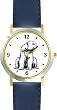 Polar Bear Animal - WATCHBUDDY&reg; DELUXE TWO-TONE THEME WATCH - Arabic Numbers - Blue Leather Strap-Children's Size-Small ( Boy's Size & Girl's Size )