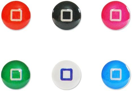 Lumii Ark Home Button Design Home Button Sticker for Apple iPhone / iPad / iPod Touch / iPod - 6 in 1 Pack -Orange/Black/Pink/Green/White/Blue