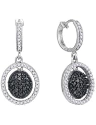 0.75CTW BLACK DIA MICRO-PAVE EARRING