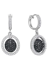 10KT White Gold 0.75 CTW-Diamond Micro-Pave Earring