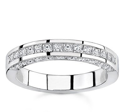18k White Gold Princess-Cut Diamond Band (G/VS2, 1/2 ct. tw.)