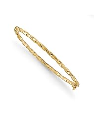 Leslies 14k Polished Diamond-cutTwist Bangle