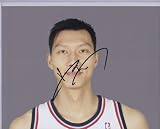 YI JIANLIAN NEW JERSEY NETS SIGNED AUTOGRAPHED 8X10 PHOTOGRAPH COA JSA CERTIFIED