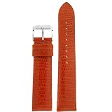 Watchband Genuine Lizard Orange 18mm