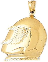 Dazzlers Solid 14k Gold Motorcycles Helmet Charm Pendant Available in three colors from jewelsberry (weights: 5.0 grams only)
