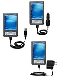 Deluxe Kit for the Fujitsu Loox 400 includes a USB cable with Car and Wall Charger - Gomadic Brand w/ TipExchange Technology