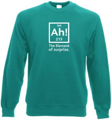 Ah! The Element Of Surprise Sweatshirt - Emerald X- Small (34" Chest)