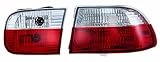 92-95 Honda Civic 3dr HB Red / Clear Crystal JDM Euro Tail Lights