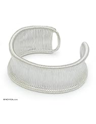 Sterling silver cuff bracelet, Vibrations