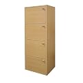 4-Level Bookshelf with Doors
