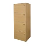 Review Ore International  / 4-Level Bookshelf with Doors