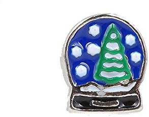 ZMZY Floating Locket Charms Snow Night Fit Glass Living Memory Locket (Pack of 5)