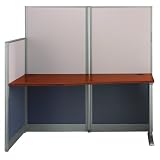 Bush Furniture Office, An Hour Straight Workstation, Hansen Cherry Melamine by Bush Furniture