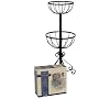 Gardman 2 Tier Flower Fountain Baskets Black