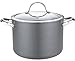 Cooks Standard Stockpot Dutch Oven Casserole with Glass Lid, 8-Quart Classic Hard Anodized Nonstick Soup Pot, Black